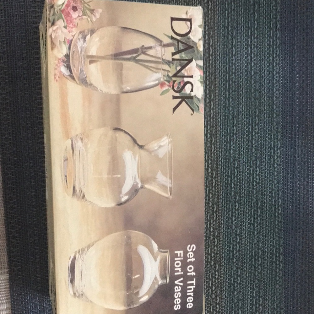 Vintage Dansk Fiori set of Three vases